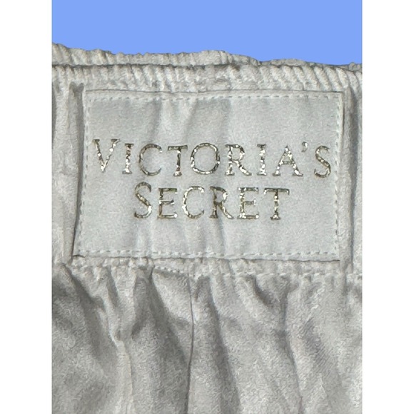 Victoria's Secret Satin Racerback Tank Top &‎ Bottom White Logo NWT  Size L /XL - Picture 11 of 13